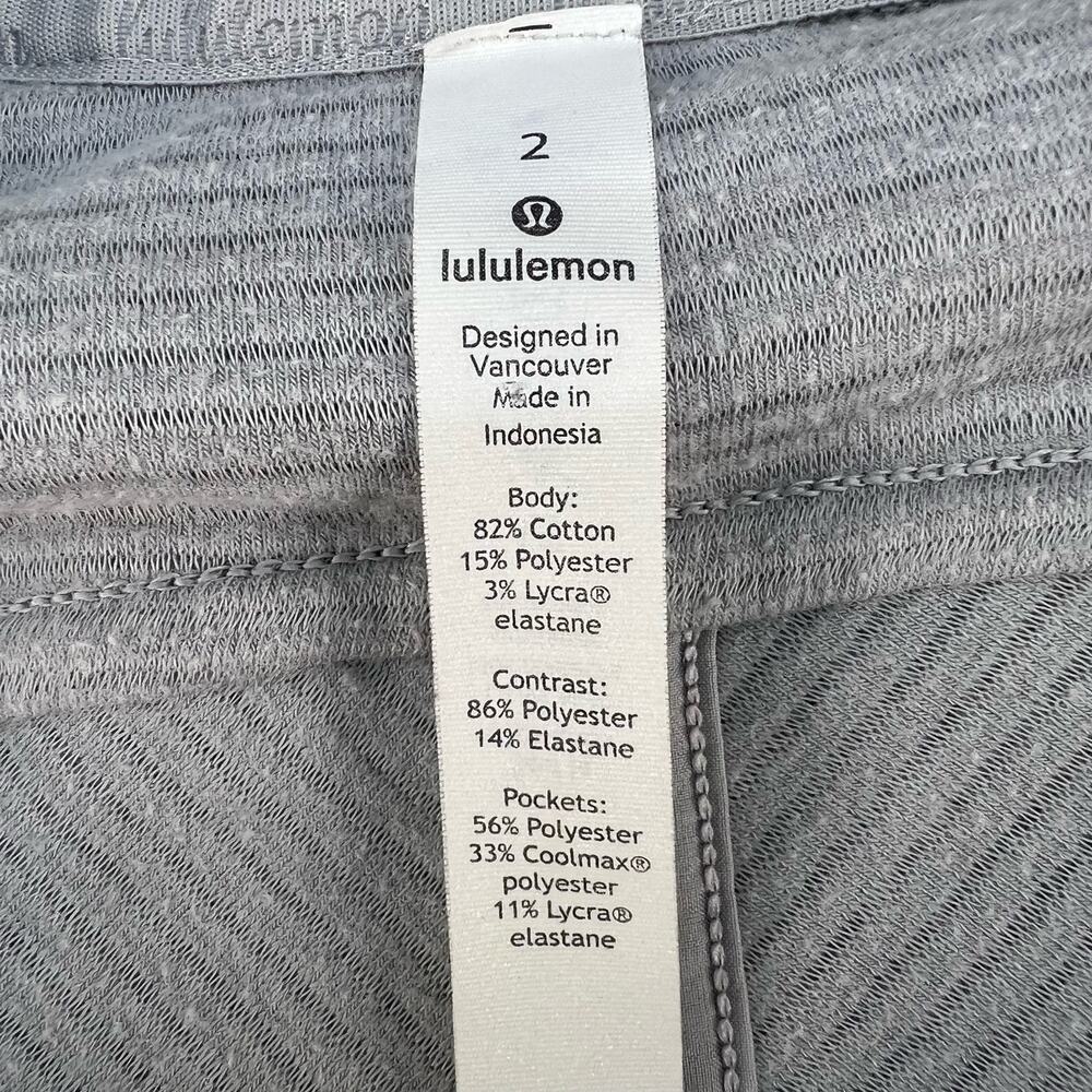 Lululemon Jacket Women's 2 Light Gray On Repeat Full Zip Textured Athleisure - Picture 12 of 12